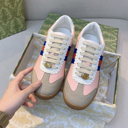 Gucci Womens Shoes Fashion Sneakers Lace-Up Luxury Brand Women's Ace Embroidered Sneaker with Original Box