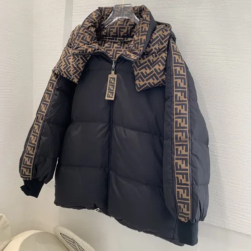 Fendi Design Mens Womens Winter Windprood Down Jackets Keep Warm 90% White Duck Down