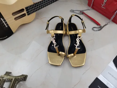 Yves Saint Laurent YSL Women Shoes Sandals Slippers Luxury Brand Genuine Leather Sole Womens Slippers with Original Box