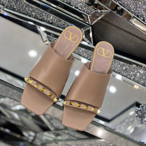 Valentino Womens Shoes Rockstud Sandals Mules 6.5cm