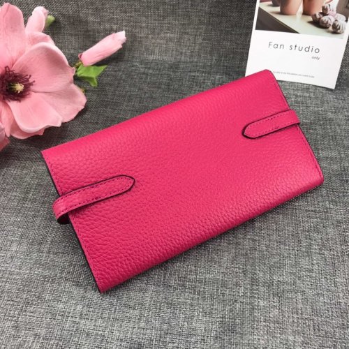Hermes Womens Mens Wallets Purse Kelly Bag Clutch Leather Design Coin Bag with Original Box