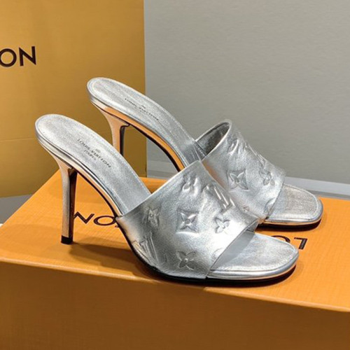 Louis Vuitton Womens Shoes Pumps Sandals Leather Design Luxury Brand Fashion Sandals with Original Box 10cm Heel
