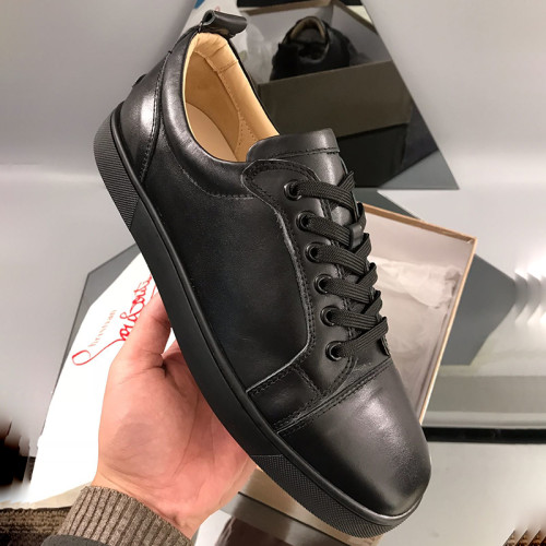 Christian Louboutin Mens Shoes Luxury Brand Red Bottom Design Louis Junior Spikes Flat with Original Box CL sneakers