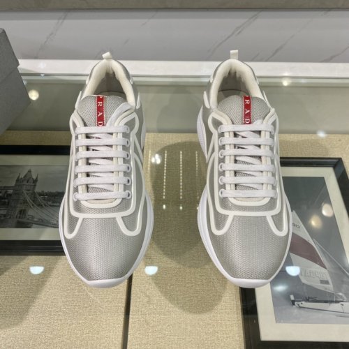 Prada Mens Shoes Sneakers Casual Shoes for Men Luxury Brand White Prada PRAX 1 sneakers with Original Box 4E3576_3LFV_F0009