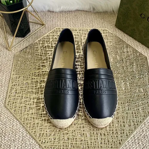 Dior Women Shoes Luxury Brand Design Dior Espadrille Nude Mesh Embroidery Womens Shoes with Original Box