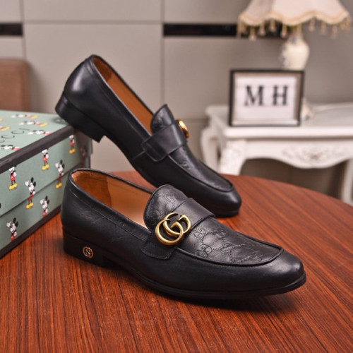 Gucci Mens Shoes Leather Design Luxury Brand Business Dress Shoes for Men with Original Box