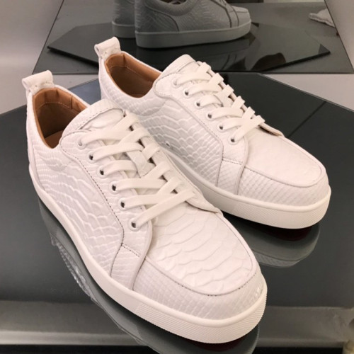 Christian Louboutin Mens Shoes Luxury Brand Red Bottom Design Louis Junior Spikes Flat with Original Box CL sneakers