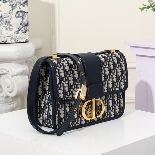 Dior Womens Bags Crossbody Bags Luxury Brand 30 Montaigne Bag Blue Dior Oblique Jacquard M9203UTZQ_M928 with Box