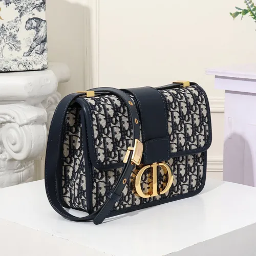 Dior Womens Bags Crossbody Bags Luxury Brand 30 Montaigne Bag Blue Dior Oblique Jacquard M9203UTZQ_M928 with Box