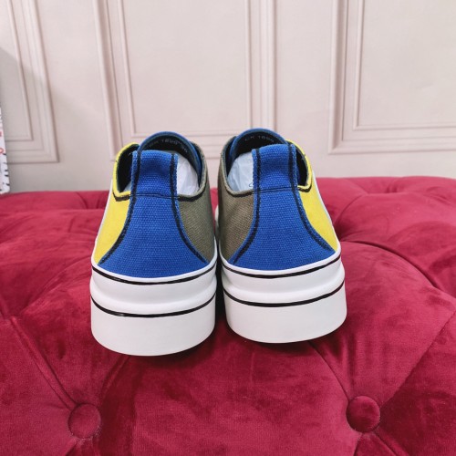 Dolce & Gabbana Mens Shoes Sneakers Rubber Sole Luxury Brand Two-tone canvas Portofino Light low-top sneakers with DG logo Men Casual Shoes with Original Box