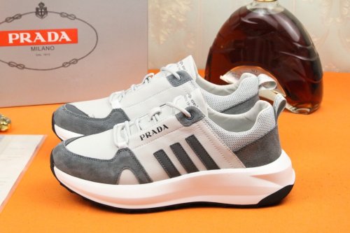 Prada Mens Shoes Sneakers Casual Shoes for Men Luxury Brand Breathable Fashion Sneakers with Original Box