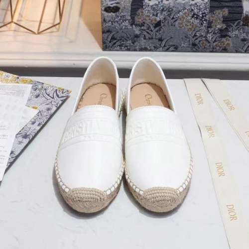 Dior Women Shoes Luxury Brand Design Dior Espadrille Nude Mesh Embroidery Womens Shoes with Original Box