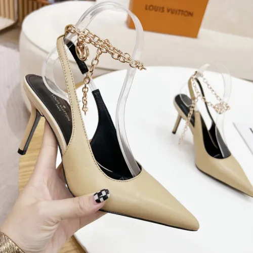 Louis Vuitton Womens Shoes Pumps Sandals Leather Design Luxury Brand Fashion Sandals with Original Box 8cm Heel