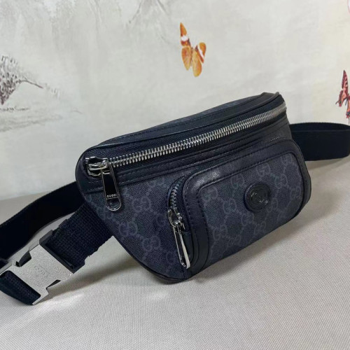 Gucci Mens Bags Shoulder Messenger Bags Luxury Brand Belt bag with Interlocking G 682933 92THN 1000 with Original Box