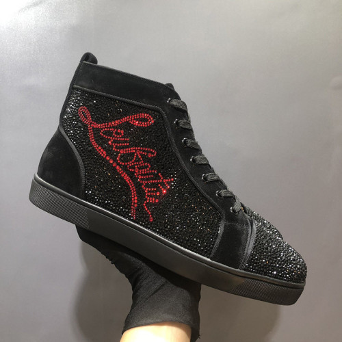 Christian Louboutin Mens Shoes Luxury Brand Red Bottom Design Louis Junior Spikes Flat with Original Box CL sneakers