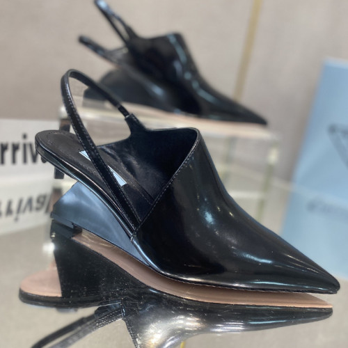 Prada Womens Shoes Slingback Pumps Luxury Brand Casual Shoes for Women with Original Box