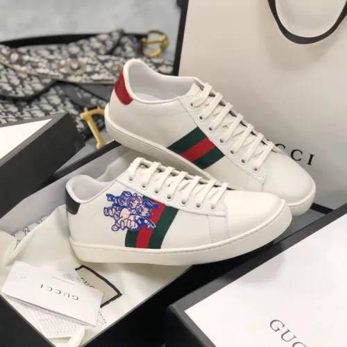 Gucci Womens Shoes Fashion Sneakers Lace-Up Luxury Brand Women's Ace Embroidered Sneaker with Original Box