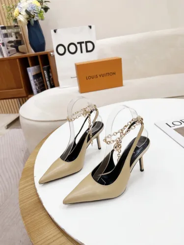 Louis Vuitton Womens Shoes Pumps Sandals Leather Design Luxury Brand Fashion Sandals with Original Box 8cm Heel