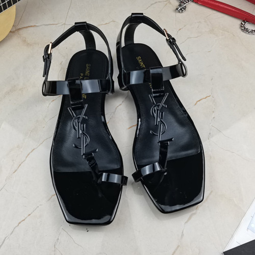Yves Saint Laurent YSL Women Shoes Sandals Slippers Luxury Brand Genuine Leather Sole Womens Slippers with Original Box