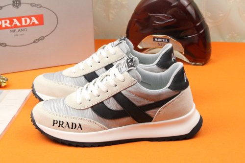 Prada Mens Shoes Sneakers Casual Shoes for Men Luxury Brand Breathable Fashion Sneakers with Original Box