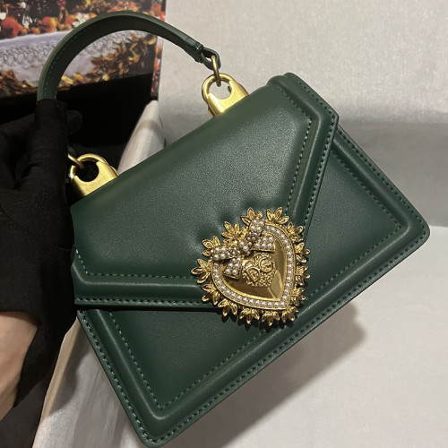 Dolce&Gabbana Womens Bags Handbags Luxury Brand Runaway Small smooth calfskin Devotion bag 19 x 13 x 4.5 cm