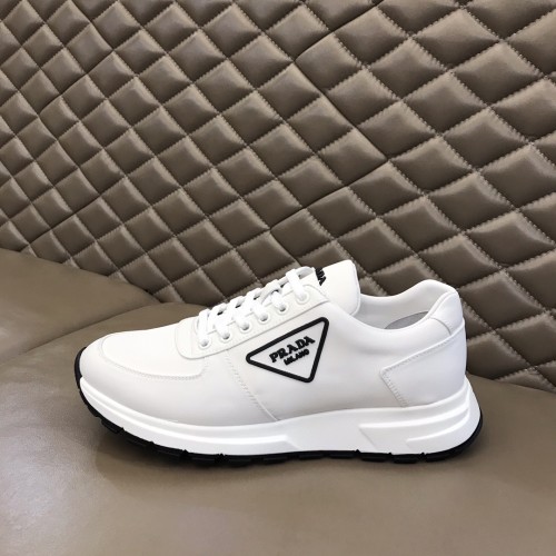 Prada Mens Shoes Sneakers Casual Shoes for Men Luxury Brand White Prada PRAX 1 sneakers with Original Box 4E3576_3LFV_F0009