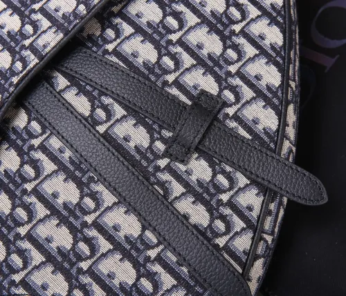 Dior Womens Mens Bag Saddle Bag Luxury Brand Design Fashion Type Shoulder Bags MAXI SADDLE BAG Beige and Black Dior Oblique Jacquard 1ADPO211YKY_H27E with Original Box