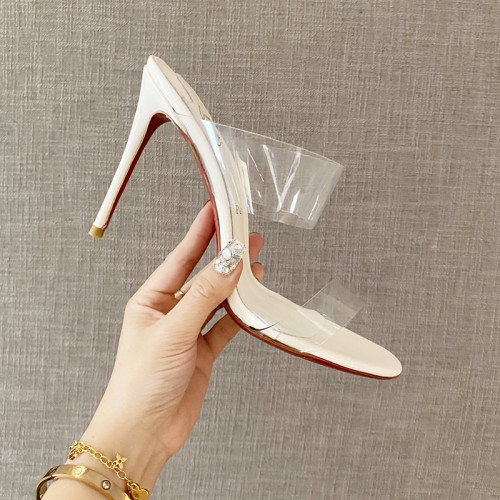 Christian Louboutin Womens Shoes High Heels Mule Sandals Just Nothing 3200648W302