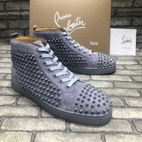 Christian Louboutin Mens Shoes Luxury Brand Red Bottom Design Louis Junior Spikes Flat with Original Box CL sneakers