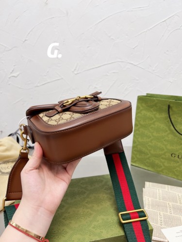 Gucci Womens Bags Shoulder Messenger Bag Luxury Brand Gucci Horsebit mini bag 384821 with Original Box