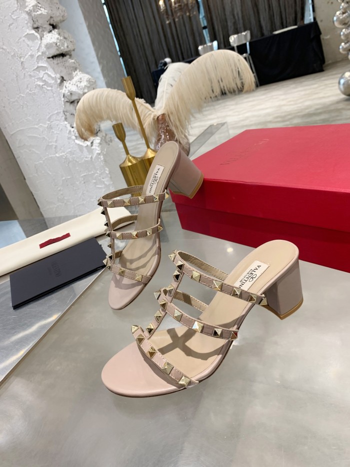 Valentino Women Shoes Mule Flip Flop Sandals ROMAN STUD SLIDE SANDAL IN QUILTED NAPPA with Original Box Luxury Brand