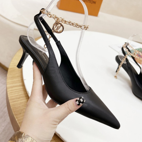 Louis Vuitton Womens Shoes Pumps Sandals Leather Design Luxury Brand Fashion Sandals with Original Box 5cm Heel