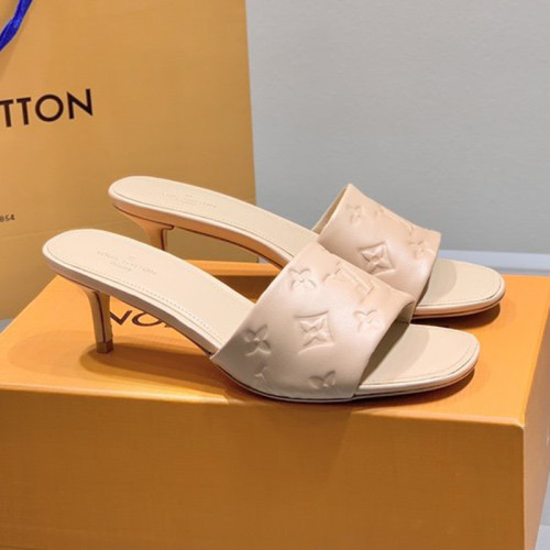 Louis Vuitton Womens Shoes Pumps Sandals Leather Design Luxury Brand Fashion Sandals with Original Box 5.5cm Heel