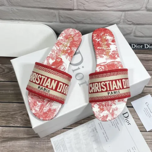 Dior Women Shoes Mule DWAY SLIDE Luxury Brand Womens Sandals Slippers with Original Box