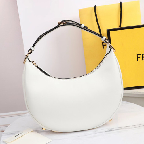 Fendi Womens Bags Shoulder Handbags Luxury Brand Fendigraphy Small White leather bag 8BR798A5DYF1HEL