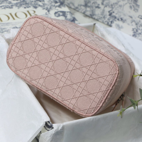 Dior Womens Bags Luxury Brand Fashion DIORTRAVEL VANITY CASE Bois De Rose Cannage Embroidery S5480VREY_M957