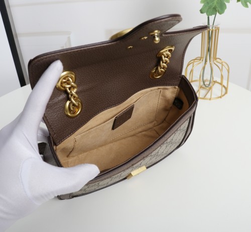 Gucci Womens Bags Shoulder Messenger Bag Luxury Brand Gucci GG Marmont matelassé mini bag with Original Box 446744 UM8AF 4340