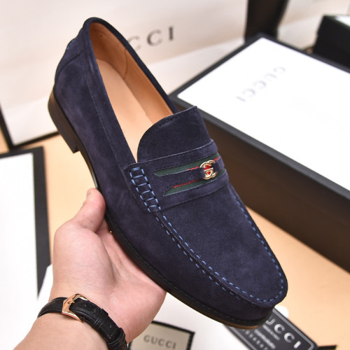 Gucci Mens Shoes Leather Design Luxury Brand Business Dress Shoes for Men with Original Box