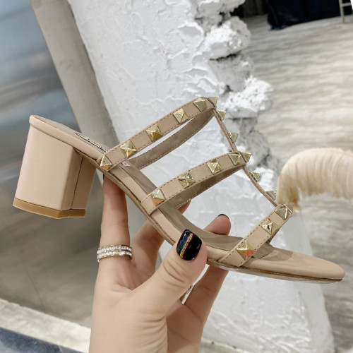 Valentino Women Shoes Mule Flip Flop Sandals ROMAN STUD SLIDE SANDAL IN QUILTED NAPPA with Original Box Luxury Brand