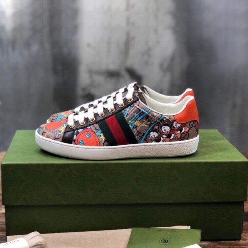 Gucci Womens Shoes Fashion Sneakers Lace-Up Luxury Brand Women's Ace Embroidered Sneaker with Original Box