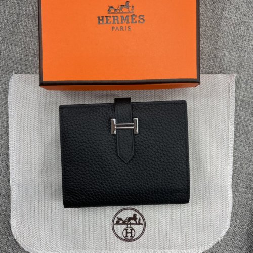 Hermes Womens Mens Wallets Purse Card Holder Leather Design Coin Bag with Original Box