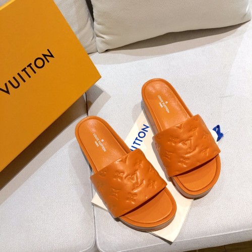 Louis Vuitton Womens Shoes Sandals Slippers Luxury Brand Louis Vuitton JUMBO FLATFORM MULE with Original Box 1A9QYY