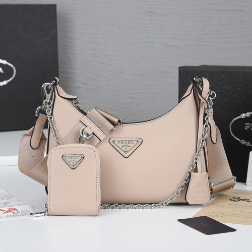Prada Men Womens Shoulder Bags with Original Box 1BH204_R064_F0F24_V_V1L Luxury Brand Prada Re-Edition 2005 Saffiano leather bag