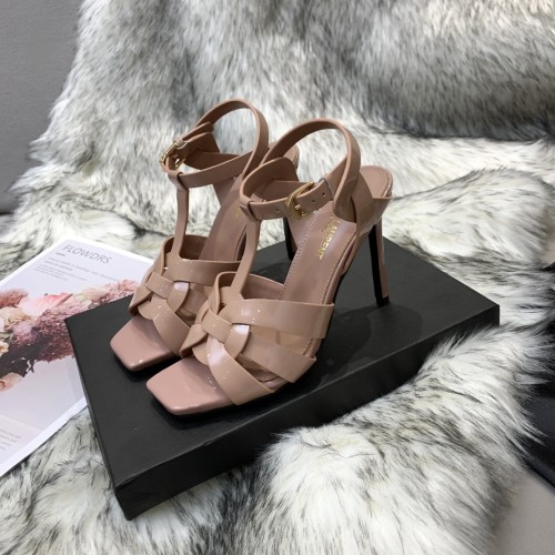 Saint Laurent YSL Womens Shoes TRIBUTE SANDALS IN PATENT LEATHER 10cm