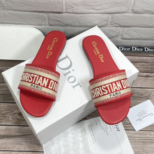 Dior Women Shoes Mule DWAY SLIDE Luxury Brand Womens Sandals Slippers with Original Box