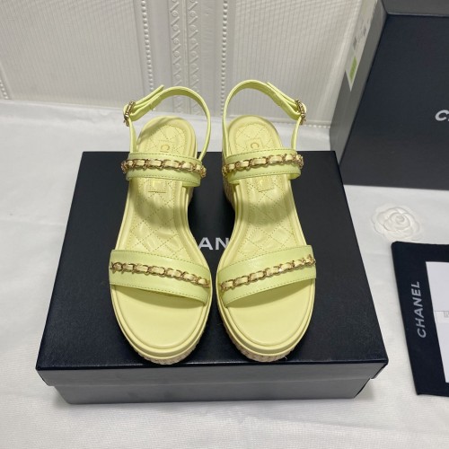 Chanel Womens Shoes Fashion Pumps Wedge Sandals