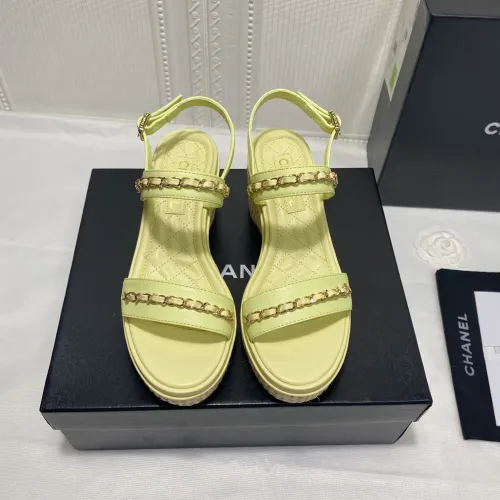 Chanel Womens Shoes Fashion Pumps Wedge Sandals