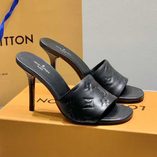Louis Vuitton Womens Shoes Pumps Sandals Leather Design Luxury Brand Fashion Sandals with Original Box 10cm Heel
