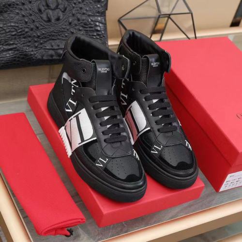 Valentino Garavani Mid-Top Calfskin VL7N Sneaker With Bands Mens Shoes Sneakers Luxury Brand with Original Box