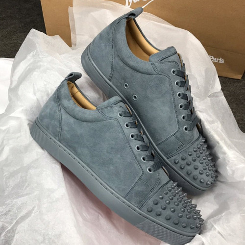 Christian Louboutin Mens Shoes Luxury Brand Red Bottom Design Louis Junior Spikes Flat with Original Box CL sneakers